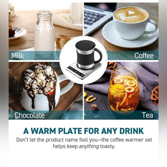 NWT…Coffee Mug Warmer & Stainless Mug - Picture 6 of 10